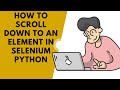 CHAPTER 14 : How To Scroll Down To An Element in Selenium Python