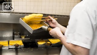 １日８００本！築地の名店「松露」玉子焼きの作り方／ How to make Japanese rolled omelette at Tsukiji famous store ／煎蛋卷 ／계란말이