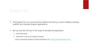 Create angular work space or application using Angular console