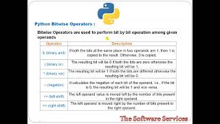 23 Python Bitwise Operators in Telugu