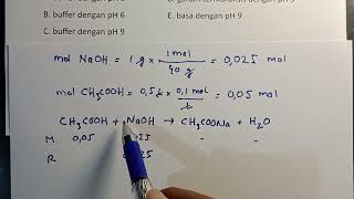 Menghitung pH buffer asam lemah dan garamnya. Soal UM UGM 2010.