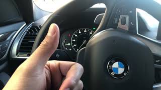 BMW X3 - Demonstrating how to dim and brighten instrument panel lights