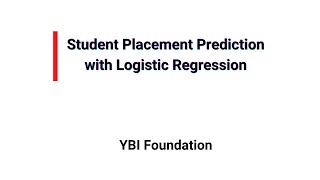 Student Placement Prediction using Logistics Regression | Project | Real World Example |Tutorial