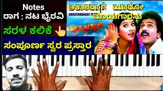 ಆಕಾಶದಾಗೆ ಯಾರೋ ಮಾಯಗಾರನು | ಸ್ವರ ಪ್ರಸ್ತಾರ | ರಾಮಚಾರಿ | Akashadaage yaro mayagaranu Notation | Ramachari|