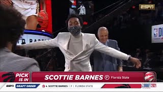 Toronto Raptors selects Scottie Barnes at the 4th Pick