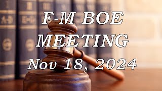 Fayetteville-Manlius BOE Meeting - Nov 18, 2024