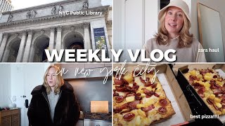 NYC Public Library, Zara Haul, and the best GF pizza in NYC ( Weekly Vlog in NYC)