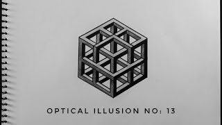 How to draw an impossible cube ( Optical illusion ) | step by step
