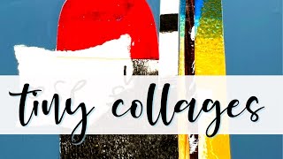 Tiny Collages & Collage Paper Sorting #abstractart #collageart #arttutorial #collage #mixedmedia
