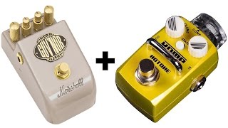 Pedal KOMP HOTONE Compressor +  Marshall Guv'nor Plus GV-2 Demo