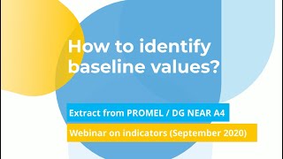 How to identify baseline values?