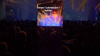 Europe I Lokverkstan I motala på konsert