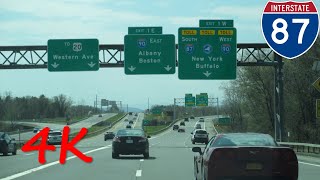 ⁴ᴷ Adirondack Northway (Interstate 87 Exits 15 to 1) southbound [4K VIDEO]