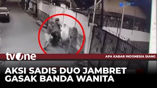 Aksi Kejam Pelaku Jambret Wanita hingga Tersungkur di Bandung | AKIS tvOne