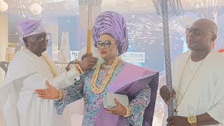 OONI'S DAD PRINCE ROPO OGUNWUSI HONOURS OLORI AGBA DURING HER 70TH BIRTHDAY PARTY