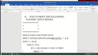 UNIQUE PATTERN PRINTING IN Q BASIC