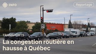 La congestion routière à Québec en hausse de 15 % depuis 2019