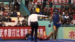 第12届全运会武术散打赛二次预赛 04 012 男子75kg 李烁