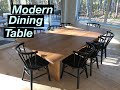 Modern White Oak Linear Dining Table | Custom Tables Edmonton