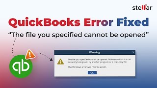 🔧 QuickBooks Software: How to Fix "The File you specified cannot be opened" error in QuickBooks? 🚀