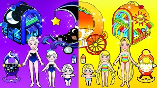 Paper Dolls Dress Up - Day And Night Decorate New House Paper Craft - Barbie Story & Crafts