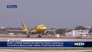 Spirit offering nonstop flights from Louisville to Myrtle Beach and Tampa starting in March