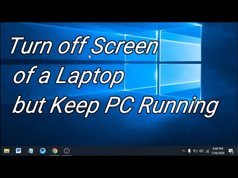 How to Turn off Screen of a Laptop but Keep PC Running