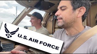 Future air-force pilot joining me on a short flight from Salem to Hillsboro in my Citation 501SP