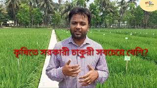 কৃষিতে সরকারী চাকুরী সবচেয়ে বেশি? Agriculture job in goverment sector