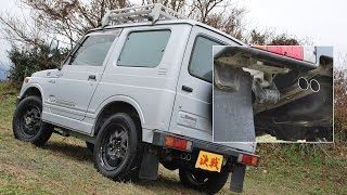 決戦マフラー　ジムニー JA11 横Ｗ出し　JIMNY SUZUKI 4X4