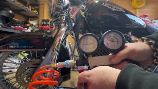 Cylinder Leak Down Test on a Harley Davidson Twin Cam Motorcycle (how to)