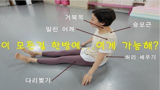 상체 스트레칭으로 앉기 허리펴기 골반세우기 다리찢기 거북목 승모근 오십견 잡아보세요