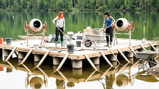 Two Sisters Build a Dream Lake House From Scratch | Start to Finish by @freefootsteps877