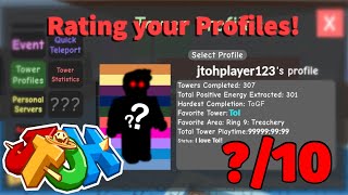 Rating YOUR JToH Profiles!