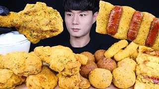 ENG SUB) ASMR FRIED CHICKEN \u0026 TTEOKBOKKI \u0026 CHEESE BALLS EATING SOUNDS MUKBANG 치킨 먹방ASMR MUKBANG