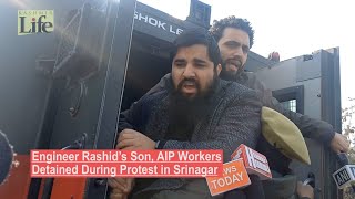 Engineer Rashid’s Son, AIP Workers Detained During Protest in Srinagar