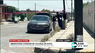 Abandonan cadáver en cajuela de auto