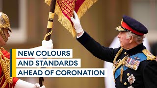 King presents new Colours & Standards to Armed Forces in historic occasion