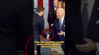 Why did Joe Biden’s smile freeze after talking to Barron Trump?#shorts #usa  #trump #shortspay+