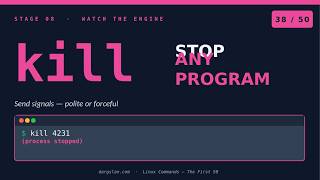 Linux Commands #38 - kill — Stop Any Process in Linux (And Why -9 Is the Last Resort)