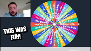 Creating a RANDOM NFL TEAM with Randomizer Wheel