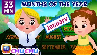 Months of the Year Song - January, February, March and More Nursery Rhymes for K
