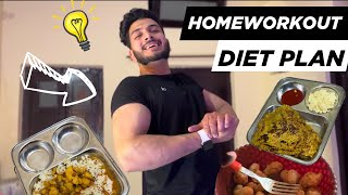 Day41. Full day diet plan for weight gain || Home workout challenge.