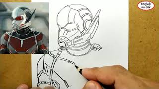 VERY EASY , How to draw antman / learn drawing academy
