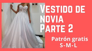 Vestido de Novia paso a paso- Parte 2 acabado de falda y bordado de aplicaciones en encaje