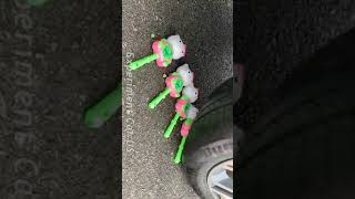 Experiment Car vs 32 Rainbow Water Balloons #Short