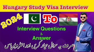 Hungary Student Visa Questions & Answers Visa Interview 2024 #hungary #hungaryvisa #hungarytravel