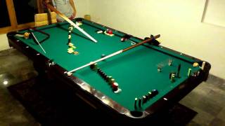 Pool trick shots with domino # 3