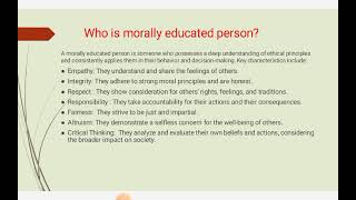 BEDSV 101 VALUE EDUCATION UNIT 03