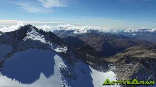 Aneto - Highest mountain in the Pyrenees in the Posets Maladeta Natural Park. Fantastic drone images